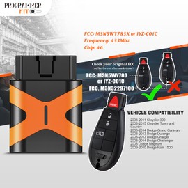 Extra-Partss Key Programmer and Remote Key Fob Replacement for Dodge IYZ-C01C or M3N5WY783X fits Chrysler 300 2008 2009 2010 2011 Pairing A Spare Key