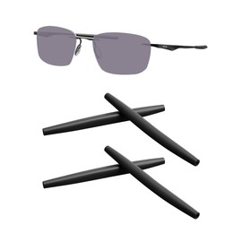 Kygear 2 Pairs Black Silicone Replacement Temple Sleeve Arm Grips, Silicone Rubber Ear Socks Arm Sleeve for Oakley Wingfold/Wingfold EVS/Wingfold EVR, Anti-Slip Glasses Arm Covers