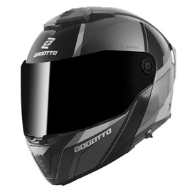 Bogotto Ezion Flip-Up Helmet, Matte Black/Grey, L