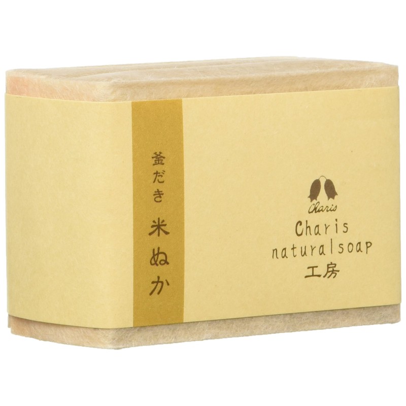 Karis Natural Soap Workshop Rice Bran Soap, 4.9 oz (140