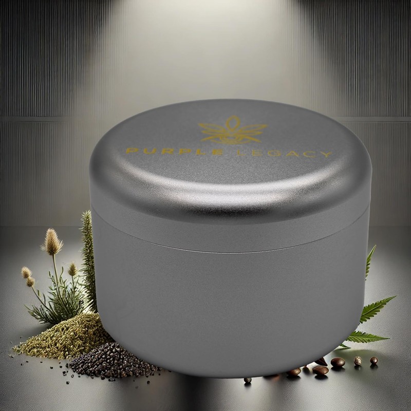 PURPLE LEGACY Premium Container Made of Aluminium Tin, Waterproof, Airtight,