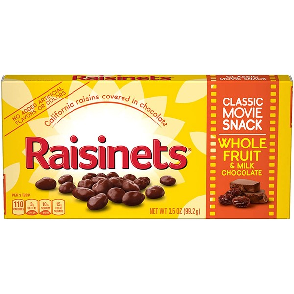 Raisinets Milk Chocolate Covered Raisins, Individually Wrapped Bulk Ferrero Candy, Great for Holiday Stocking Stuffers, 3.1 oz Boxes (Pack of 15)