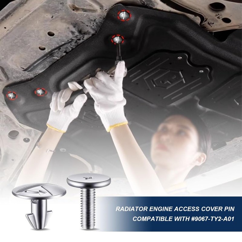 WINUERK 14 PCS Engine Splash Shield Screws, Lower Engine Cover