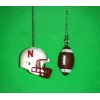 Riddell NEBRASKA CORNHUSKERS CEILING FAN PULL CHAIN SET HELMET AND