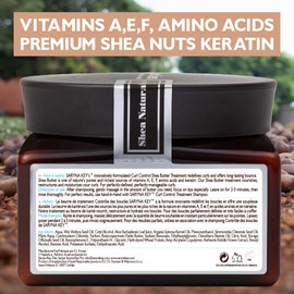 Saryna Key Curl Control Treatment Butter Mask - Shea Butter Hair Mask for Curly Hair - Natural Protein Treatment - Frizzy Hair Moisturizer - Deep Conditioner Mask for Coils and Curls (300ml/10.14oz)