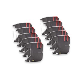 vhbw 10x Ink Ribbon Compatible with Brother AX10, AX-10, AX12, AX-12, AX15, AX-15, AX20 Dot Matrix Printer, Receipt Printer, Black