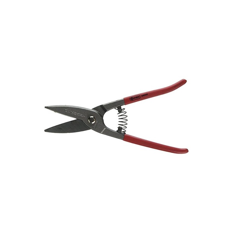 Connex COXT240250 Berlin Tin Snips for Straight Cuts, Silver/Red, 250