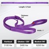 Leyso Pack of 6 Purple 6' x 1" Multifunctional Heavy