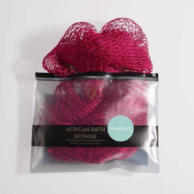 Bellanomi African Exfoliating Net Sponge for SENSITIVE SKIN Bath Sponge:_Olive