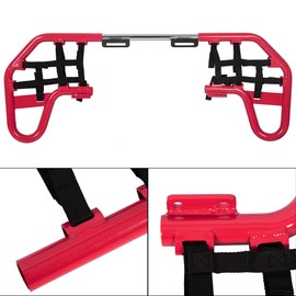 KUAFU Nerf Bars Rose Red w/Black Nets Compatible with 2001-2024 Honda TRX 250EX
