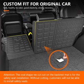 powoq Back Seat Protector Compatible with 2022-2025 Hyundai Tucson Backrest Mat TPE Cargo Mat All Weather Cargo Liner Replacement for 2022 2023 2024 2025 Hyundai Tucson Accessories (Backrest Mat)