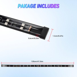 SANCYN Car Led Lights Waterproof Truck Bbed Light Strip Car Underglow Lights Interior Running Board Lights for Trucks Led Tailgate Light Bar 60 inch 12V LED Lights (Without Remote Control, 120cm)