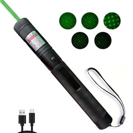 Green LED Flashlight for Astronomy/Outdoor/Office Presentation/TV/LED/LCD Screen Stargazing Type-C Charging