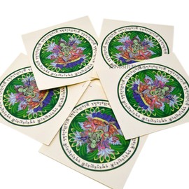 fengshuisale Fengshui Green Tara Window Amulet Sticker W Free Red String Bracelet W3322