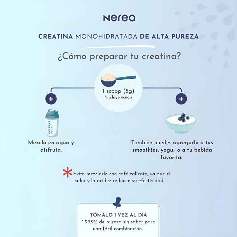 Nerea Sport Hacks Creatina Monohidratada Alta Pureza 3meses