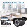 Floureon Security Camera NTSC System 4 AHD Cameras, 720P, 8CH