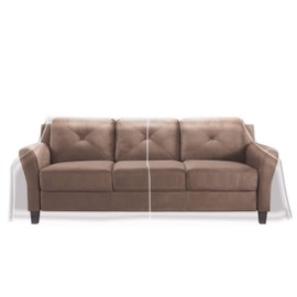 Clear Vinyl Furniture Protector - Large Sofa Cover - 108" W x 40" D x 42" H Rear, 18" H Front