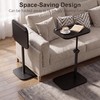 C Shaped End Table for Couch, TV Dinner Tray Table