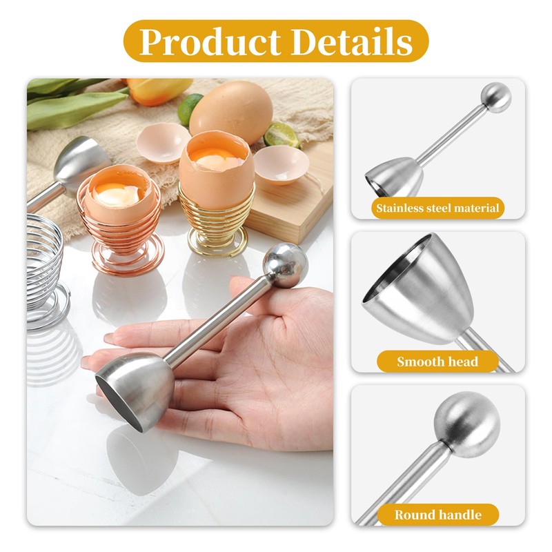 Egg Header, Egg Holder, Egg Shell Opener, Egg Shatter, Stainless