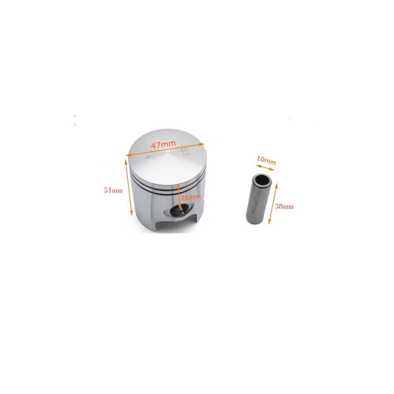 70cc (47mm BORE) PISTON & RING SET 10mm WRIST PIN