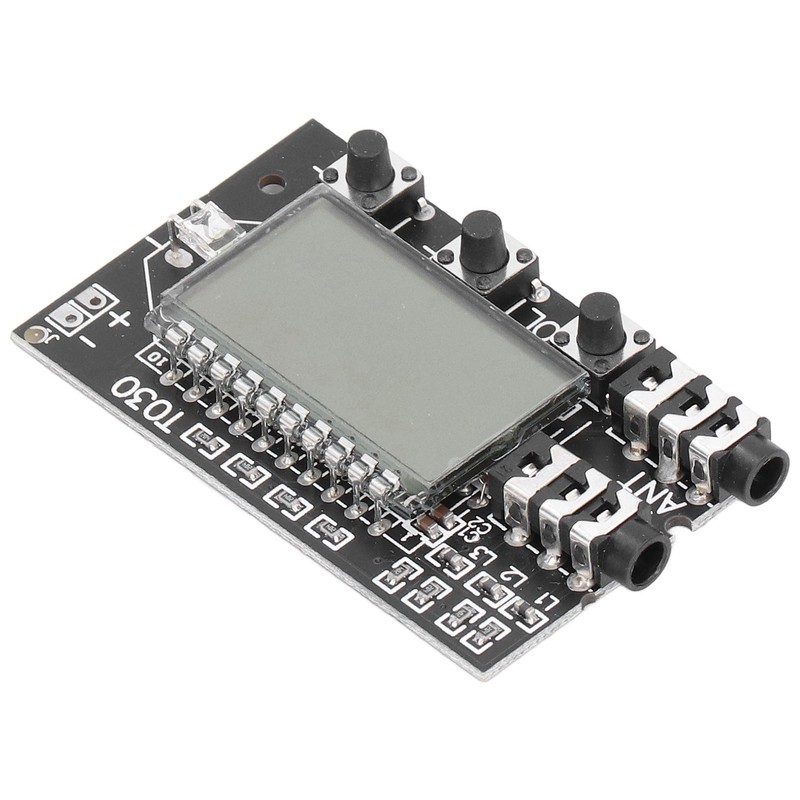 FM Transmitter Board Digital LCD 2 Channel 76MHz‑108MHz Stereo Audio