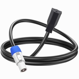 QINJOOELC 16AWG 3-Prong NEMA 5-15P to PowerCON Cable 15A 3 Pin PowerCon Output Connector to NEMA 5-15P Female Outlet Extension Power Cord for Outdoor Stage Light LED Screen (1M/3.2FT)