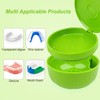 Maoerdental Retainer Cleaner Case,Double Layer No-Leak Denture Cup for Soaking