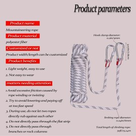 RVSWIHFA White Flag Rope 50 Feet Flag Pole Halyard Rope and Clips Kit Include Stainless Steel Flag Pole Hook Clips, Flag Pole Halyard Rope for Tie Pull Swing Climb and Knot