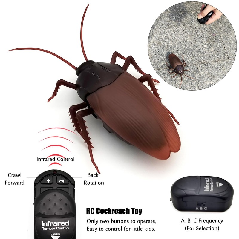 Tipmant RC Cockroach Remote Control Car Vehicle Animal Toys Electronic