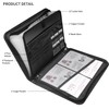 YUJHON Fireproof File Organiser, 13 Pockets Zippered Expanding File Folder,