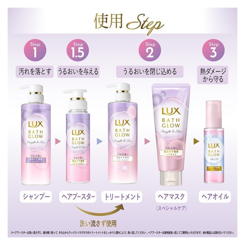 LUX (ラックス) Bath Glow Straight & Shine Hair Mask Rinse