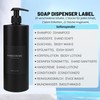 Esdallina 500 ml Soap Dispenser with 22 Black Labels Minimalist