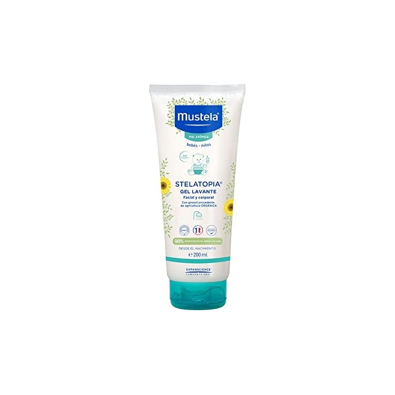 Mustela Stelatopia Gel Lavante para Bebé Piel Atópica, 200ml