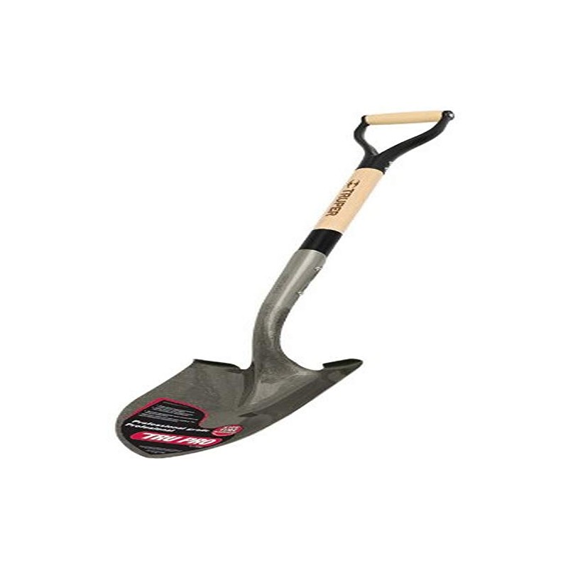 Truper 31209 Tru Pro Round Point Shovel with D-Handle, 30-Inch