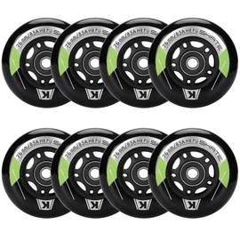 Inline Skate Wheels 80 mm 76 mm 72 mm - Pack of 8 Inline Skate Wheels 85a Inline Wheels with Ball Bearings ABEC9 | Inline Skate Wheels for K2 Hudora Gonex Apollo