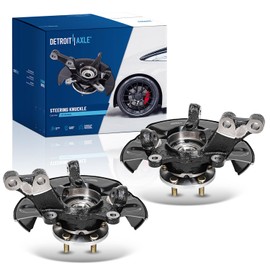 Detroit Axle - Front 2pc Steering Knuckles for Toyota 03-08 Matrix, 2 Steering Knuckles & Wheel Bearing Hubs Assembly 2003 2004 2005 2006 2007 2008 Replacement