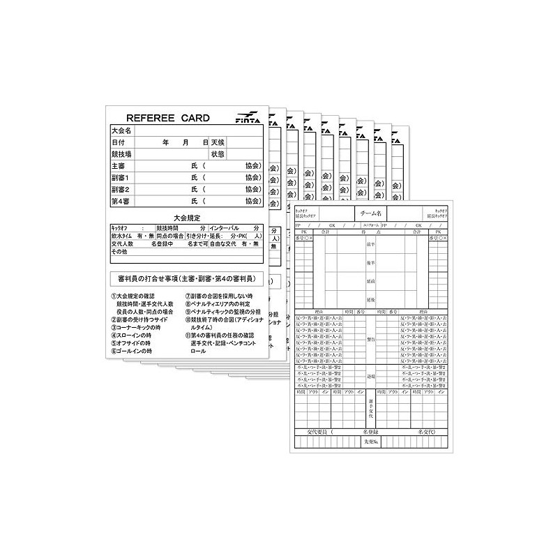Fina FT5166 Soccer Futsal Referee Referee Record Paper Set of