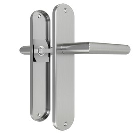 DIYGEEK Door Fitting, Door Handle, Blind Plate Set, Long Plate Handle Set, Door Fitting, Door Handle, Door Handle with Mounting Accessories