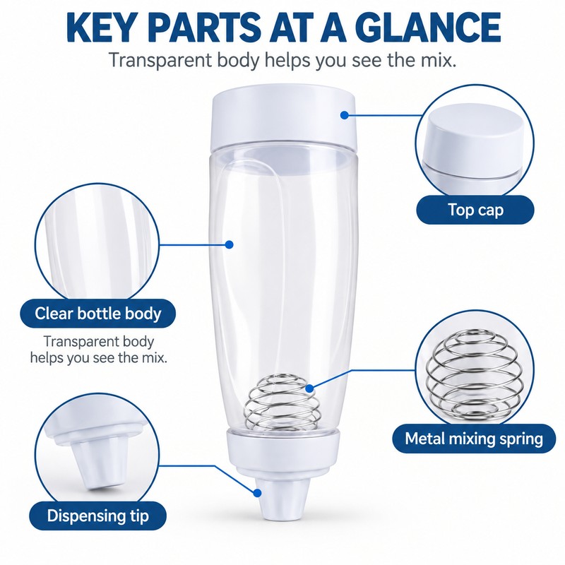 Hand-Crank Batter Dispenser for Baking – Silicone Mixing and Measuring