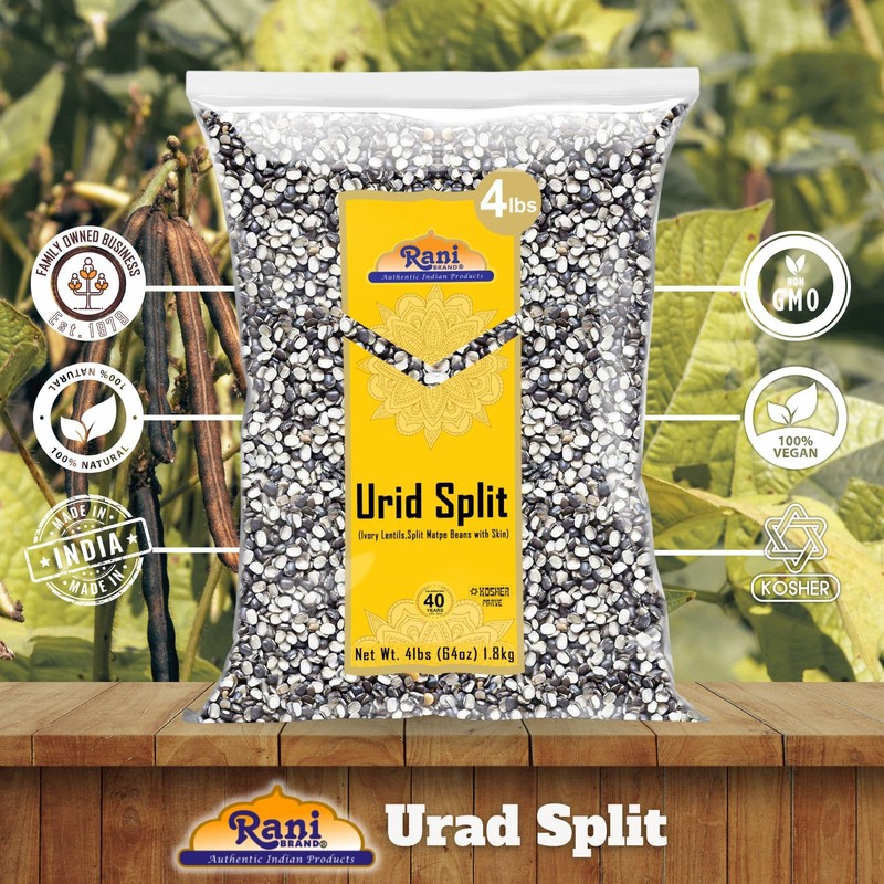 Rani Urid/Urad Split Chilka (Split Matpe Beans with Skin) Indian
