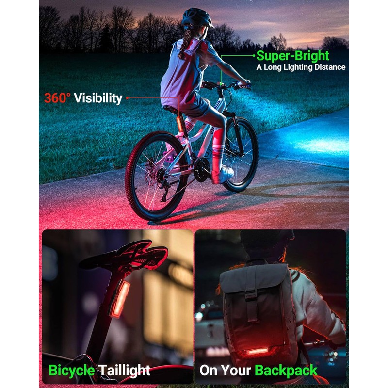 The 2025 Upgraded Front and Rear Bike Lights (Pink Version)