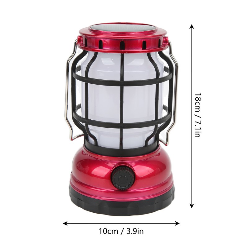 LED Camping Lantern USB Rechargeable Solar Powered Camping Light for