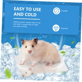 Kisangel 2pcs Hamster Cooling Pad Heat Sink Mat for Pets and Comfortable Cooling Bed for Hot Weather for Hamsters Bunnies Guinea Pigs and More