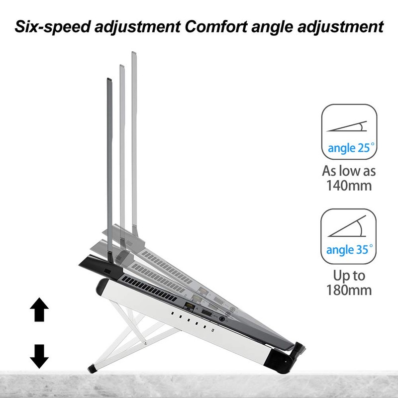 COOSKIN Portable Adjustable Egonomic Laptop Stand Holder for Desk, Aluminum