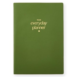 The Everyday Planner Notebook - Task Tracker, Daily & Weekly Planner, Life To Do List Notebook for Work, Productivity, Travel, A5 Notebook with Goals, Gratitude & Self Care Sections - Olive Green