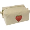 'Strawberry' Canvas Wash Bag/Makeup Case (CS00016352)
