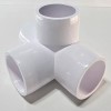 Unbranded 4-Pack 1/2 in. 4-Way SCH40 PVC Elbow Fittings ASTM