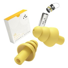 Shush Biker Earplugs - High-Performance Hearing Protection Against Wind Noise - Ceramic Filter (SNR 24dB) for Superior Sound Quality - Better Focus - Reusable Over 365 x