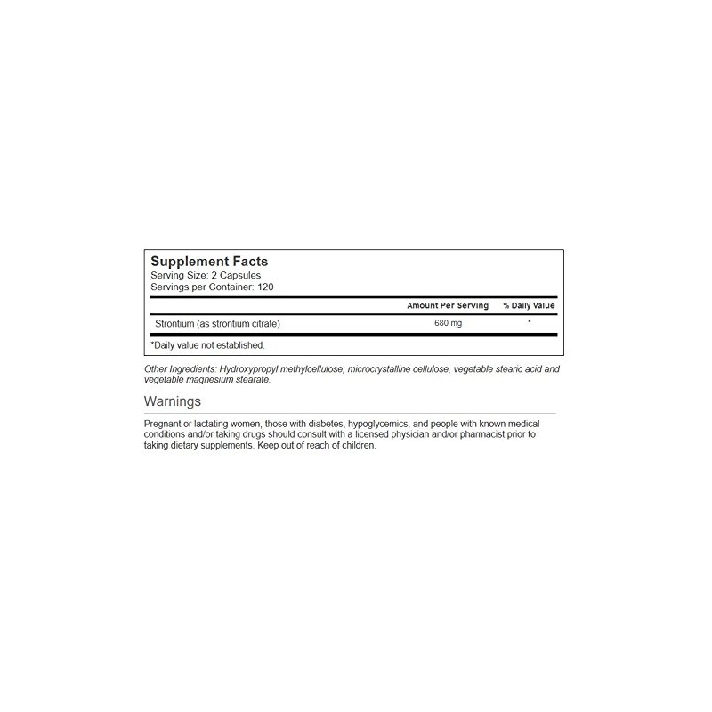 Vitacost Strontium - 680 mg per Serving - 240 Vegetarian