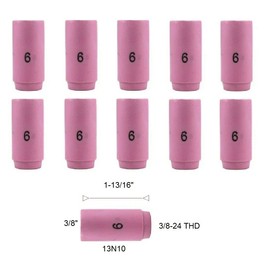 STARTECHWELD Ceramic Cup 13N10#6 TIG Welding ALUMINA Nozzle 3/8" Fits WP9 WP20 WP25 (10 Pack) 13N10